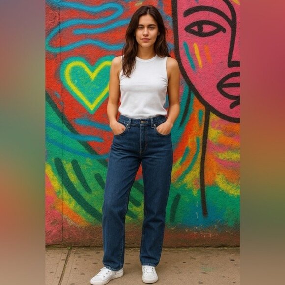 old Navy High-Rise Slouchy Straight jeans with Secret-Slim Pockets  size 4 - Picture 1 of 9